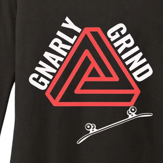 ProSkateboard Design for Athletes and Gnarly Grinders Womens CVC Long Sleeve Shirt