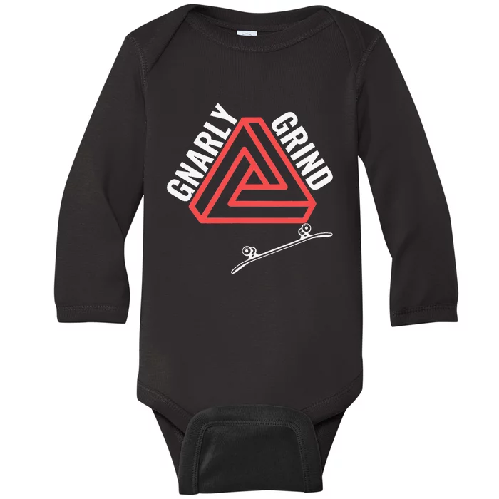 ProSkateboard Design for Athletes and Gnarly Grinders Baby Long Sleeve Bodysuit