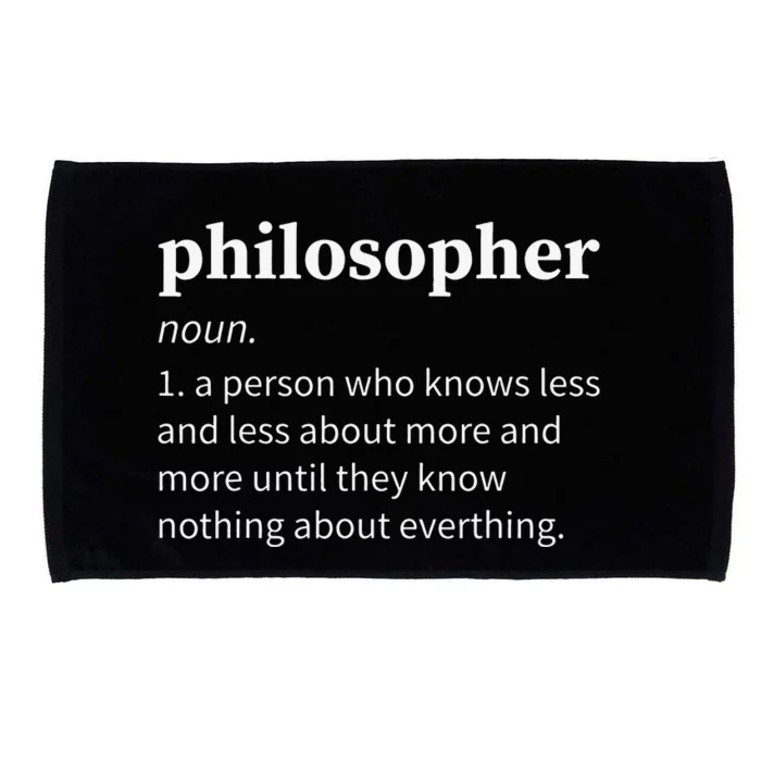 Philosopher Definition Funny Joke Philosophy Microfiber Hand Towel