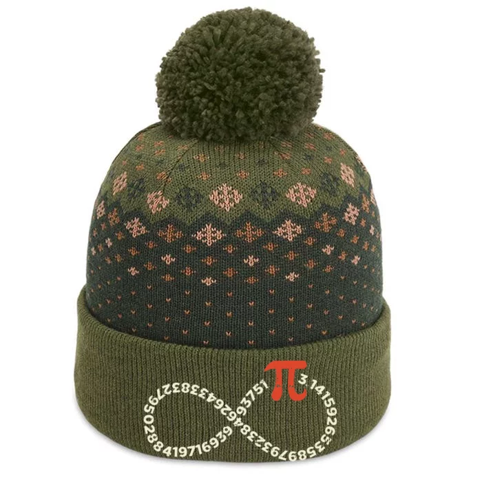 Pi Day Funny Infinity Symbol Math Geek Infinite Sign The Baniff Cuffed Pom Beanie