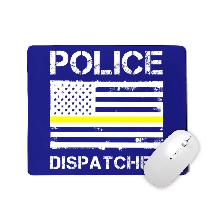 Police Dispatcher First Responder Thin Yellow Line Us Flag Gift Mousepad