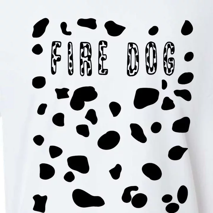 Pretend Dalmatian Fire Dog Costume Dog Spots Sueded Cloud Jersey T-Shirt