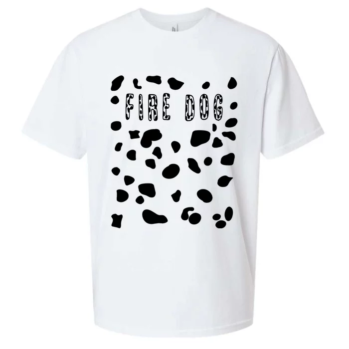 Pretend Dalmatian Fire Dog Costume Dog Spots Sueded Cloud Jersey T-Shirt