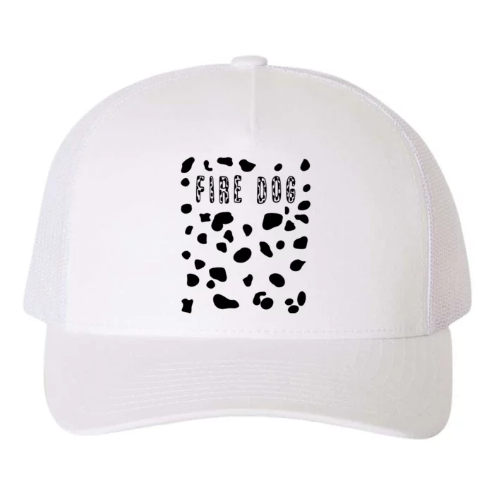 Pretend Dalmatian Fire Dog Costume Dog Spots Yupoong Adult 5-Panel Trucker Hat