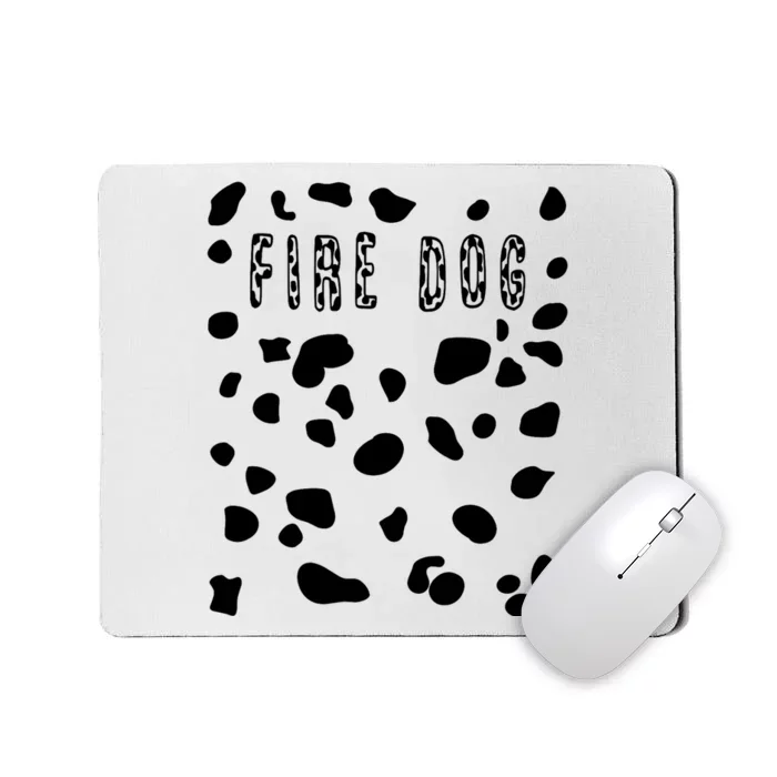 Pretend Dalmatian Fire Dog Costume Dog Spots Mousepad