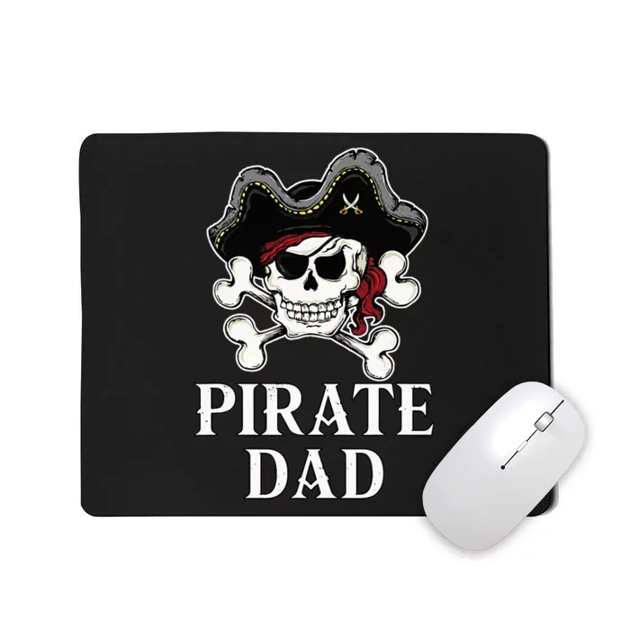 Pirate Dad Funny Halloween Costume Pirate Family Matching Mousepad