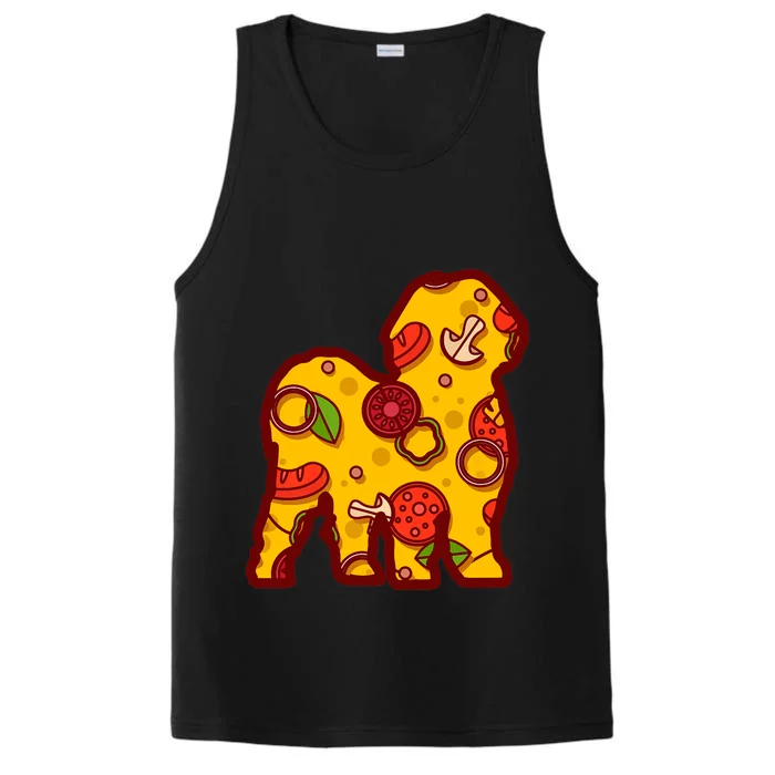 Pizza Dog Funny Pizza Shih Tzu Dog Premium Performance Tank