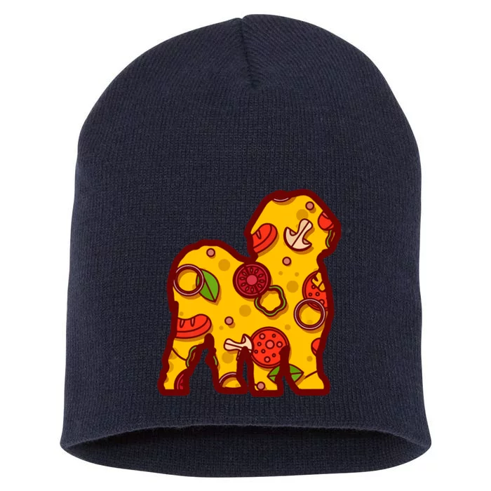 Pizza Dog Funny Pizza Shih Tzu Dog Premium Short Acrylic Beanie