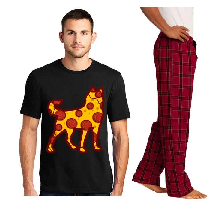 Pizza Dog Funny Pizza Siberian Husky Dog Premium Pajama Set