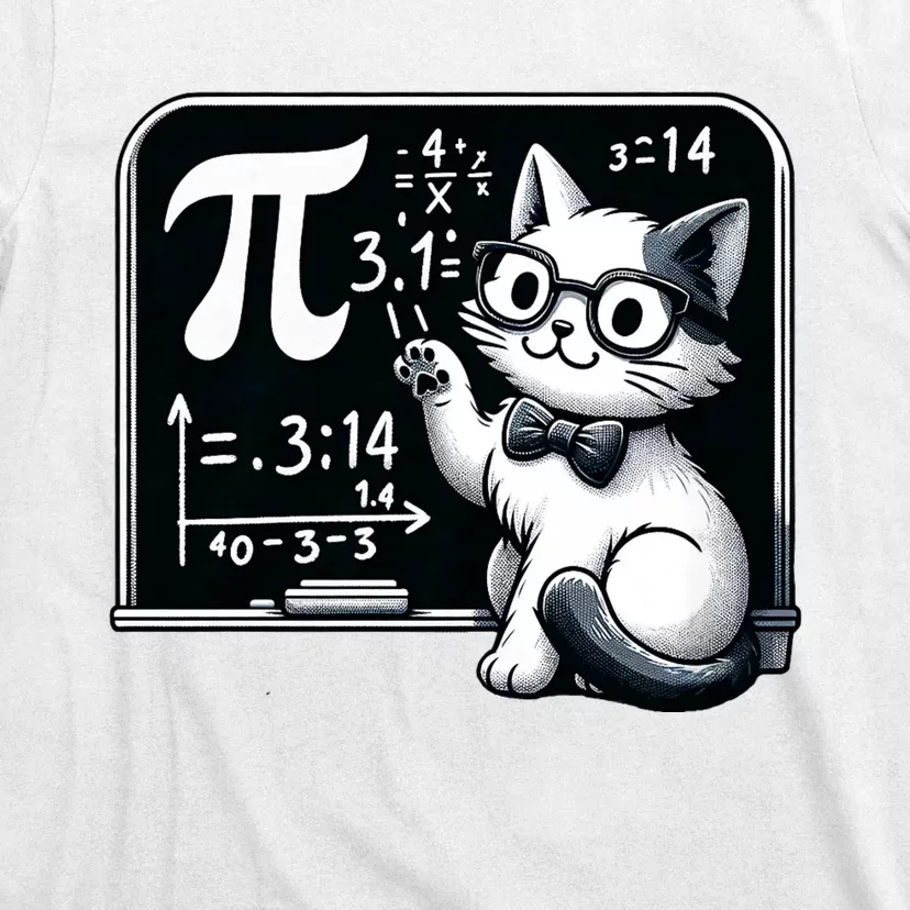 Pi Day Funny Math Cat For Teachers T-Shirt