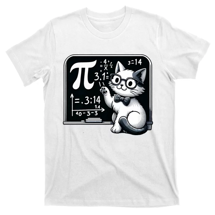 Pi Day Funny Math Cat For Teachers T-Shirt