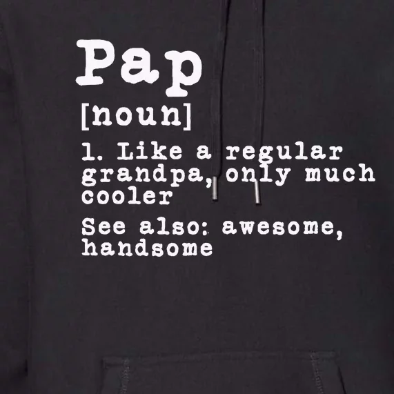 Pap Definition Funny Grandpa Grandfather Novelty Gift Premium Hoodie