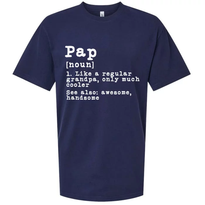 Pap Definition Funny Grandpa Grandfather Novelty Gift Sueded Cloud Jersey T-Shirt