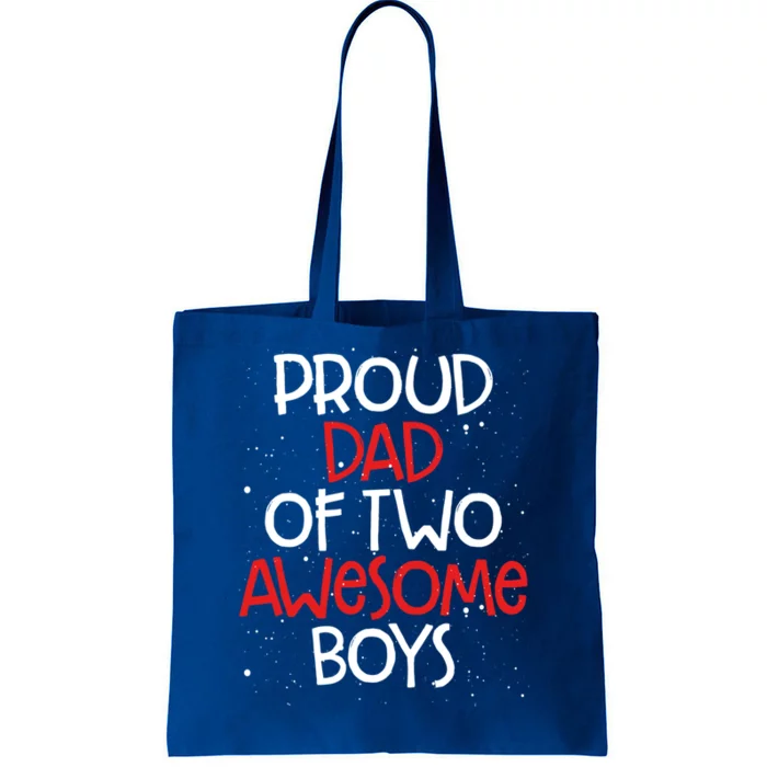 Proud Dad Funny Gift Twin Father Dad Of Two Fatherhood Pride Meaningful Gift Tote Bag