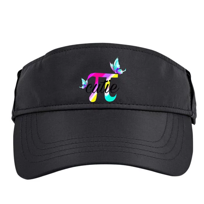 Pi Day Funny Cute Cutie Pi Pretty Math Butterfly Pi Adult Drive Performance Visor