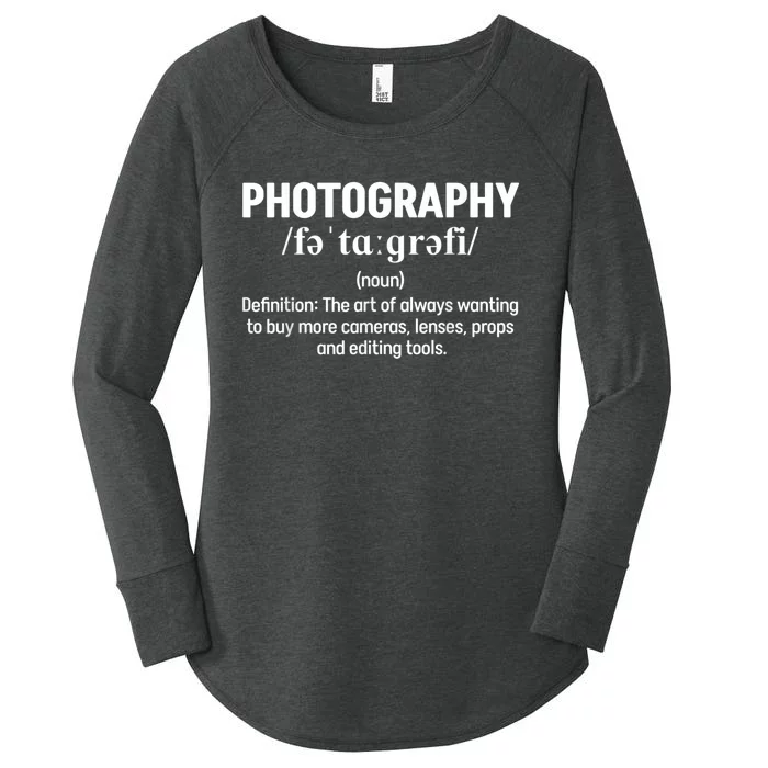 Photography Definition Funny Photographer Women's Perfect Tri Tunic Long Sleeve Shirt