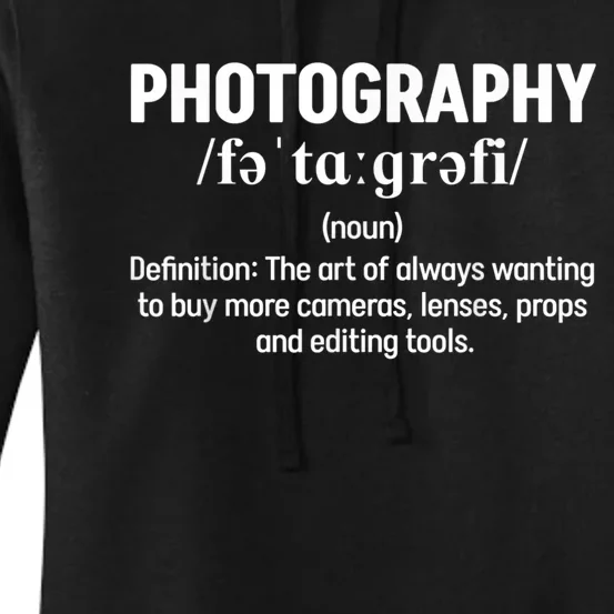 Photography Definition Funny Photographer Women's Pullover Hoodie