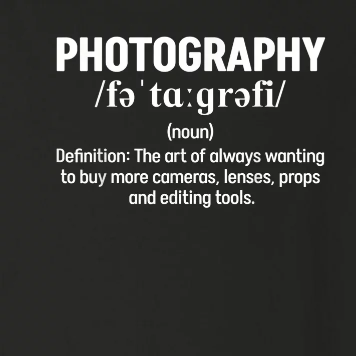 Photography Definition Funny Photographer Toddler Long Sleeve Shirt