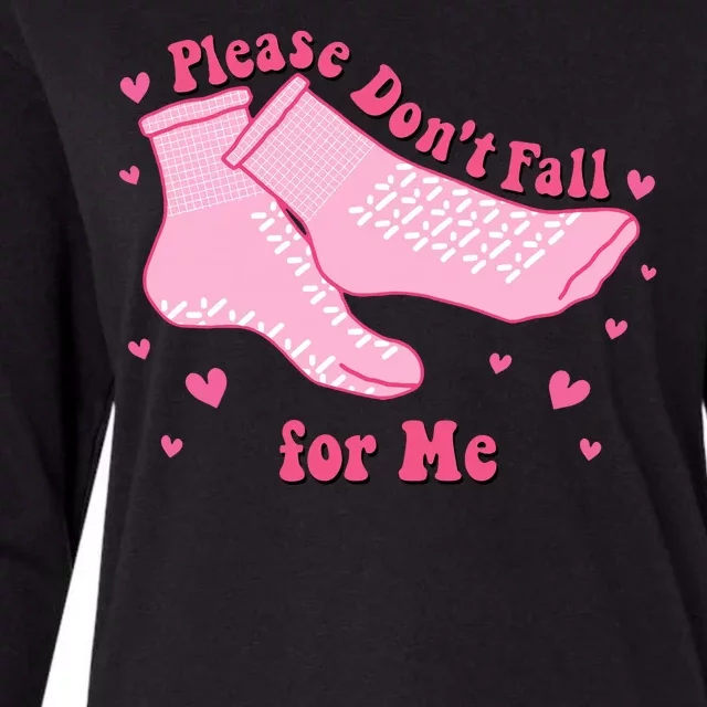 Please Dont Fall For Me Funny Nurse Valentine Womens Cotton Relaxed Long Sleeve T-Shirt