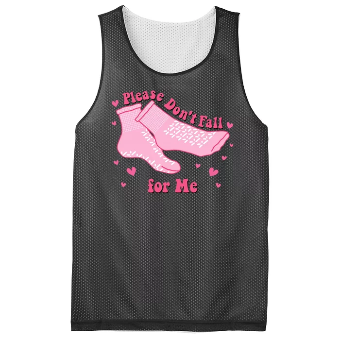 Please Dont Fall For Me Funny Nurse Valentine Mesh Reversible Basketball Jersey Tank