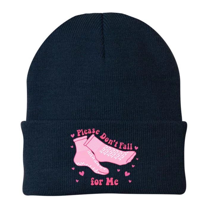 Please Dont Fall For Me Funny Nurse Valentine Knit Cap Winter Beanie