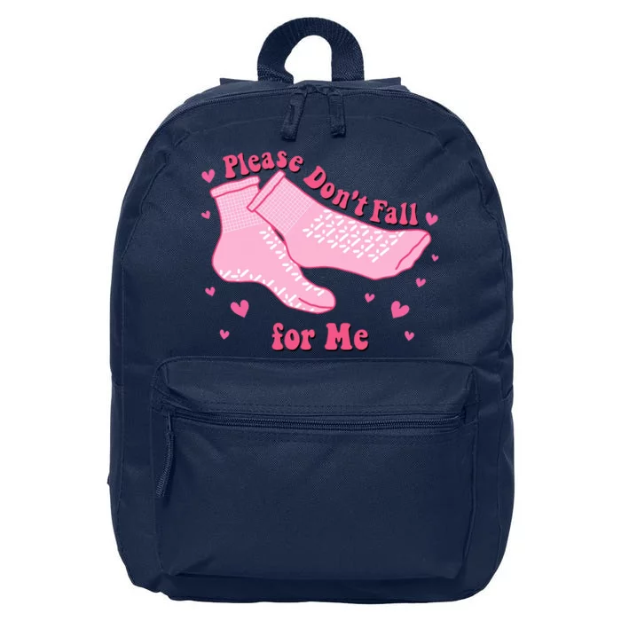 Please Dont Fall For Me Funny Nurse Valentine 16 in Basic Backpack