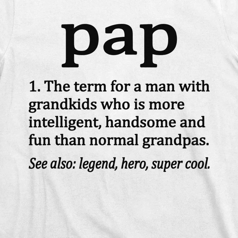 Pap Definition Funny Pap Grandpa T-Shirt