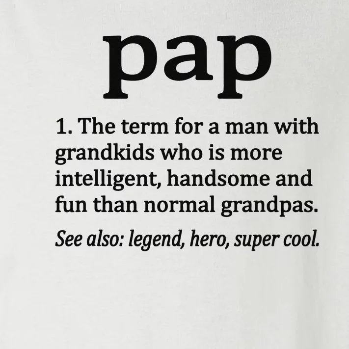 Pap Definition Funny Pap Grandpa Toddler Long Sleeve Shirt