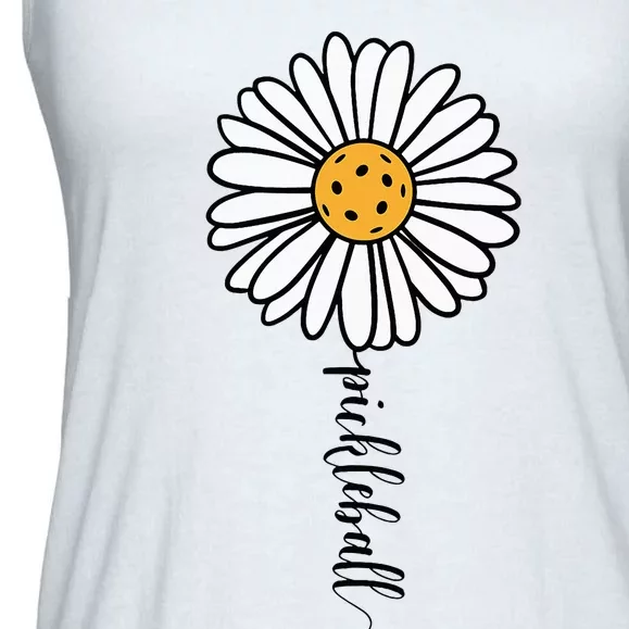 Pickleball Daisy Flower Ladies Essential Flowy Tank