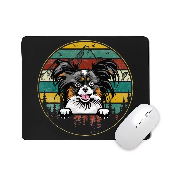 Papillion Dog Father's Day Christmas For Dog Dad Mom Mousepad