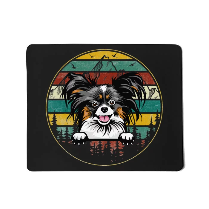 Papillion Dog Father's Day Christmas For Dog Dad Mom Mousepad