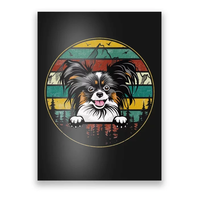 Papillion Dog Father's Day Christmas For Dog Dad Mom Poster