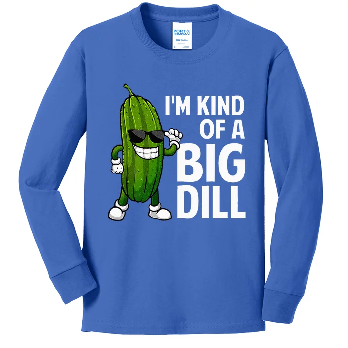 Pickle Design For Big Dill Pickle Lover Kids Long Sleeve Shirt