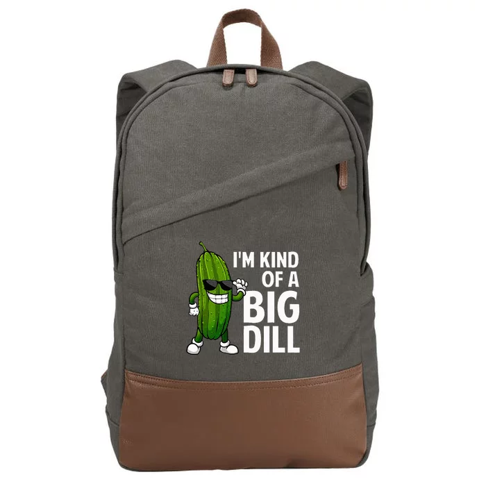 Pickle Design For Big Dill Pickle Lover Cotton Canvas Backpack