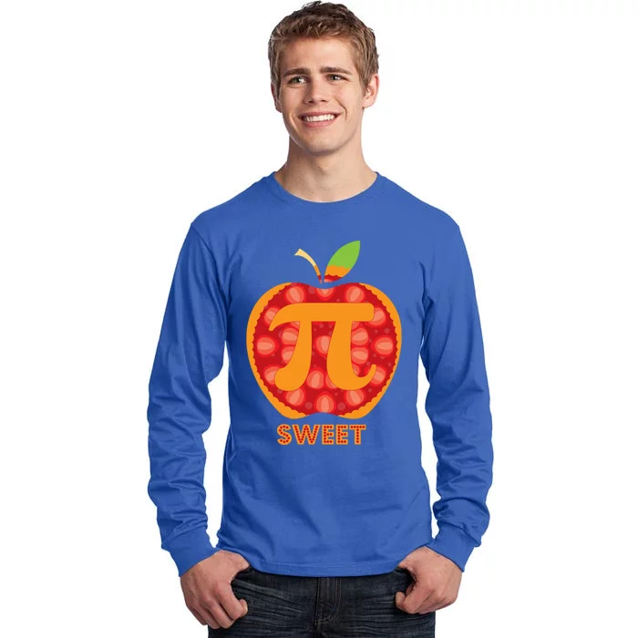 Pi Day Funny Apple Pie Humor Math Teacher Student Gift Tall Long Sleeve T-Shirt