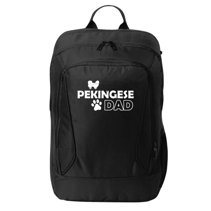 Pekingese Dad Funny Cute Dog Owner Adopt Rescue Fathers Day Meaningful Gift City Backpack