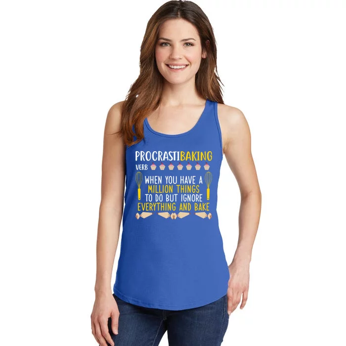 Procastibaking Definition Funny Cooking And Baking Gift Ladies Essential Tank