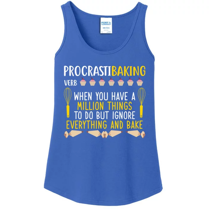 Procastibaking Definition Funny Cooking And Baking Gift Ladies Essential Tank