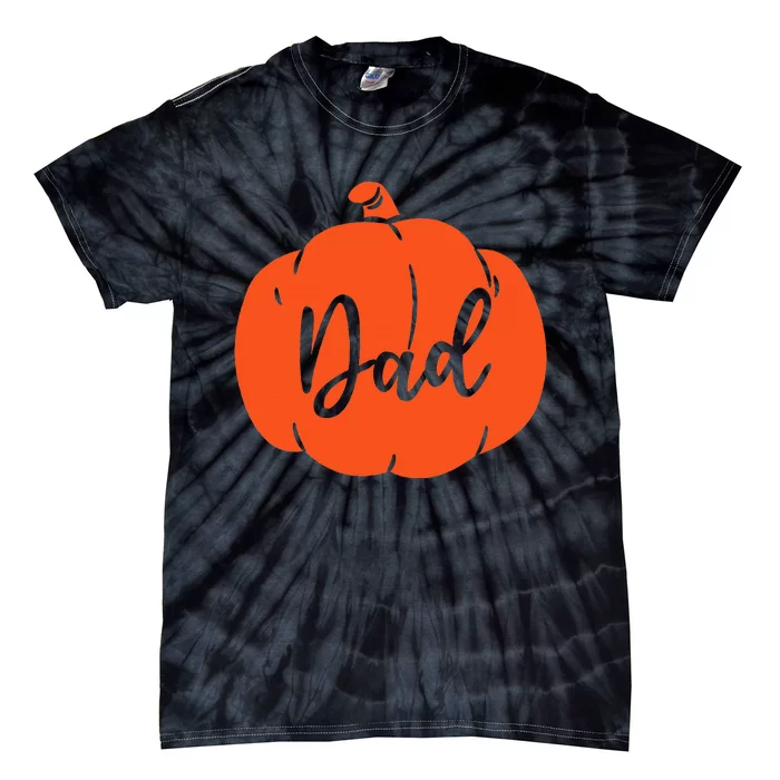 Pumpkin Dad Father Matching Family Halloween Tie-Dye T-Shirt