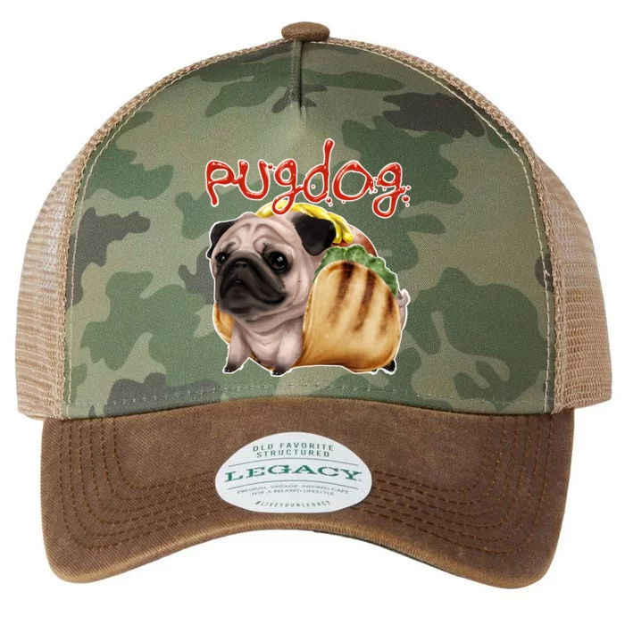 Pug Dog Funny Food Legacy Tie Dye Trucker Hat