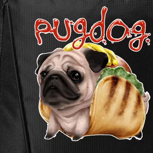 Pug Dog Funny Food City Backpack