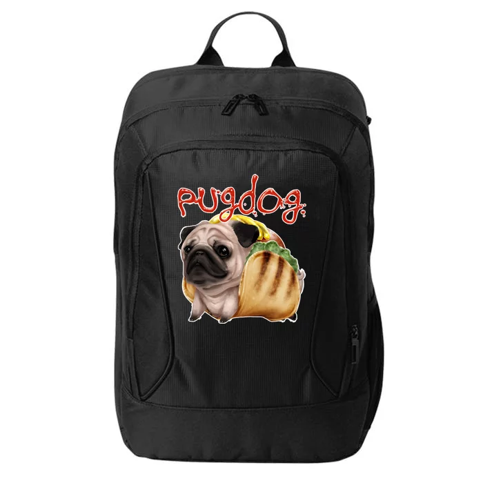 Pug Dog Funny Food City Backpack