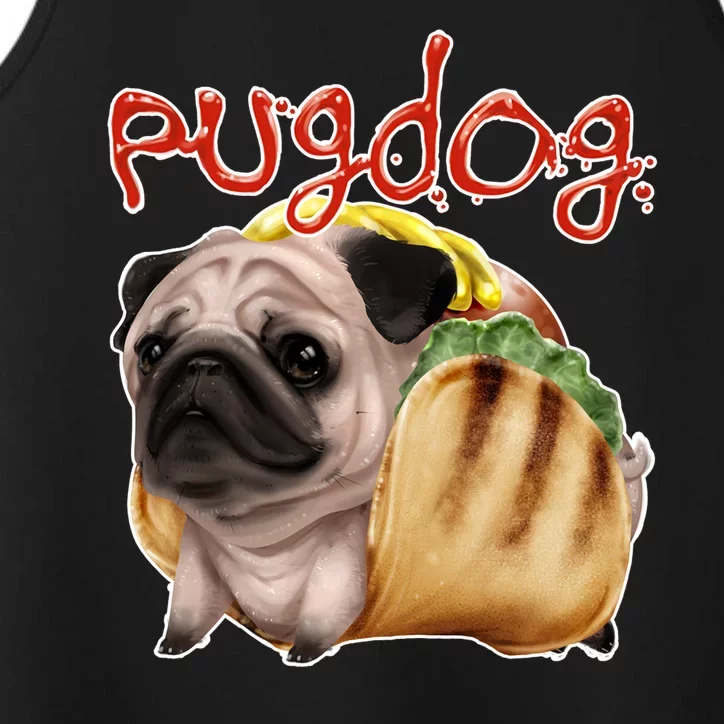 Pug Dog Funny Food Performance Tank