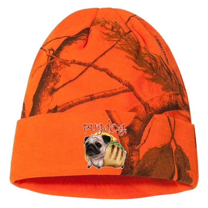 Pug Dog Funny Food Kati - 12in Camo Beanie