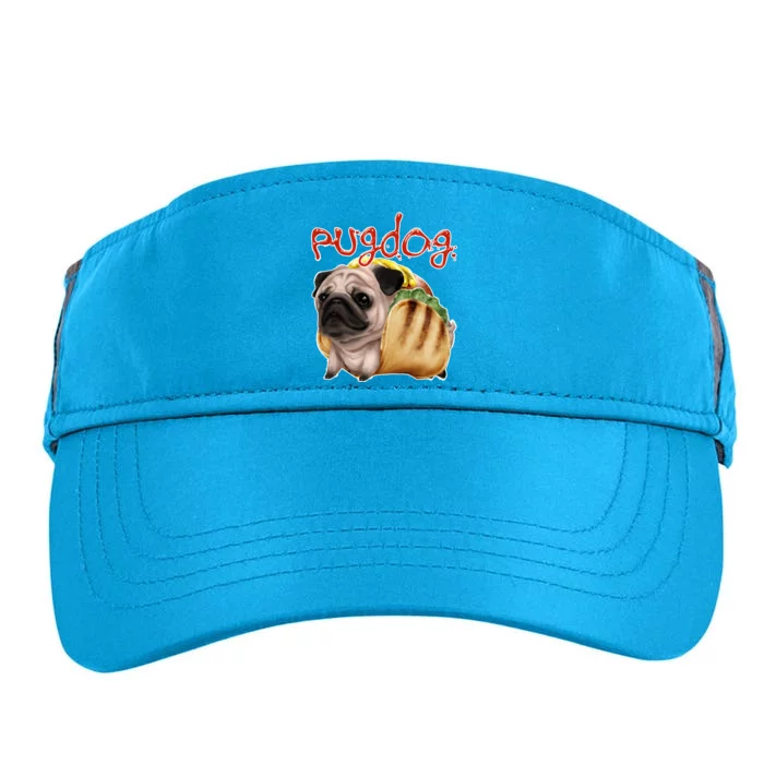 Pug Dog Funny Food Adult Drive Performance Visor