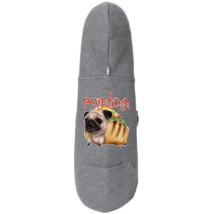 Pug Dog Funny Food Doggie 3-End Fleece Hoodie