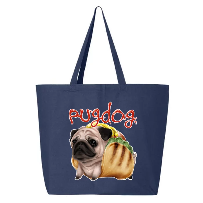 Pug Dog Funny Food 25L Jumbo Tote