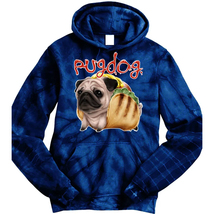 Pug Dog Funny Food Tie Dye Hoodie