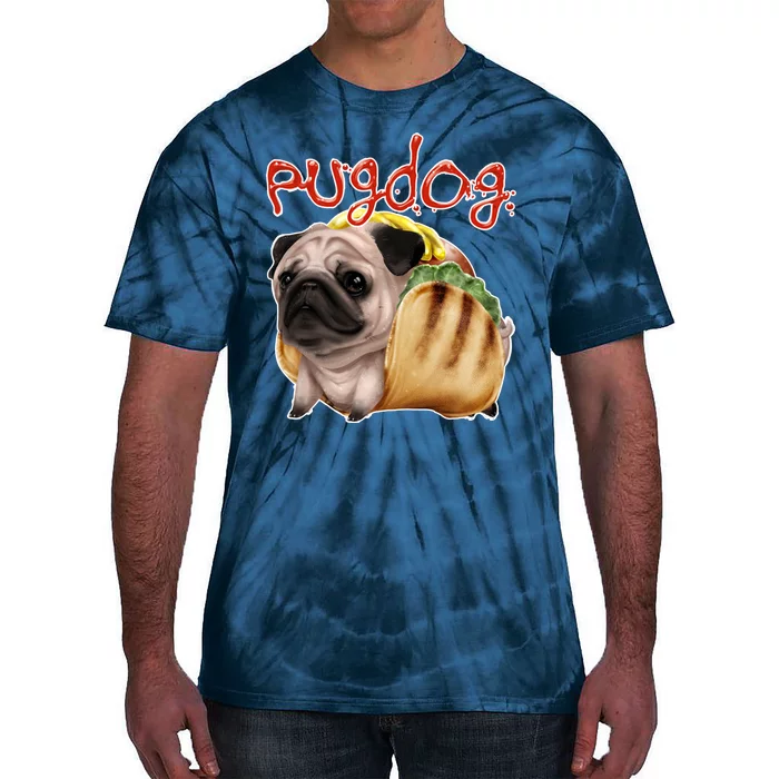 Pug Dog Funny Food Tie-Dye T-Shirt