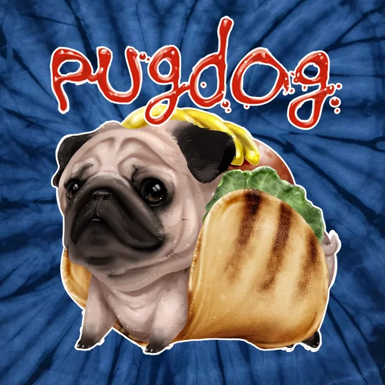 Pug Dog Funny Food Tie-Dye T-Shirt